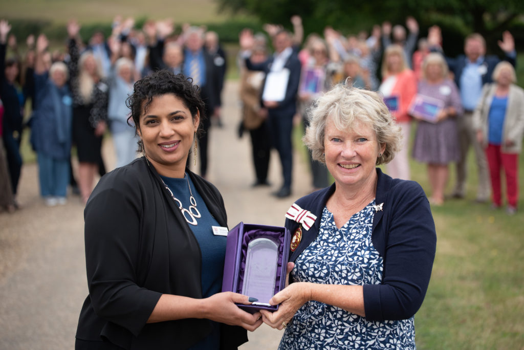 Home-Start in Suffolk has received a Queen's Award for Voluntary Service.  Chief-executive of Home-Start in Suffolk, Tara Spence with Judith Shallow, deputy lieutenant of Suffolk.  Picture: Sarah Lucy Brown